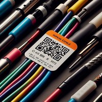 Kennzeichnung von Kabeln mit Aufklebern mit QR-Code