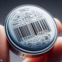 Rundes Barcodeetikett für Produktkennzeichnung